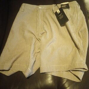 Levi's Beige and White Gingham Shorts